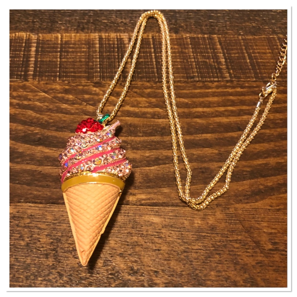 Bling Bling! Ice Cream Cone Necklace 🍦💕🍦 - Picture 3 of 3